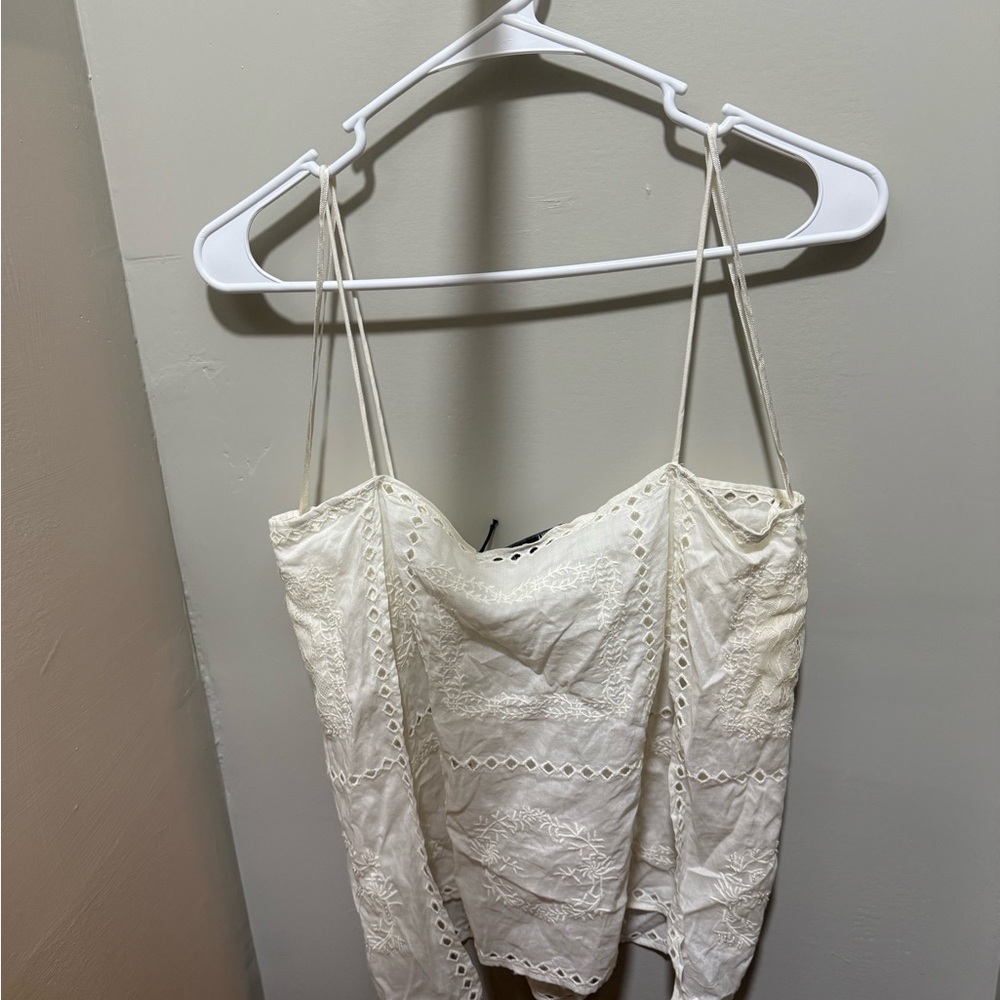 Zara Cream Lace Camisole Top